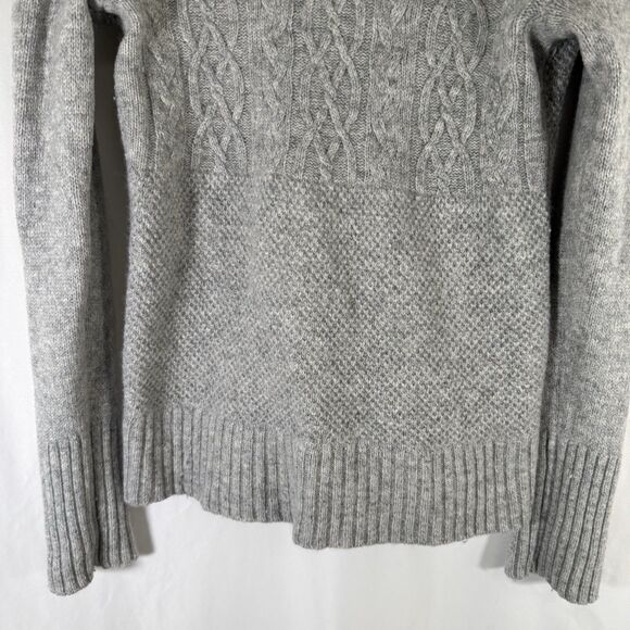 Gap Lambs Wool Blend Sweater Women's Small Cable Knit Turtleneck Pullover - Picture 4 of 11